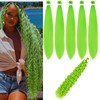 Green Braiding Hair Pre stretched for Boho Braids Bohemian Pre