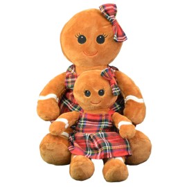 Plush toy wanderland Ginger the Gingerbread Girl Plush (8")Festive Holiday Toy, Cute Christmas Decor