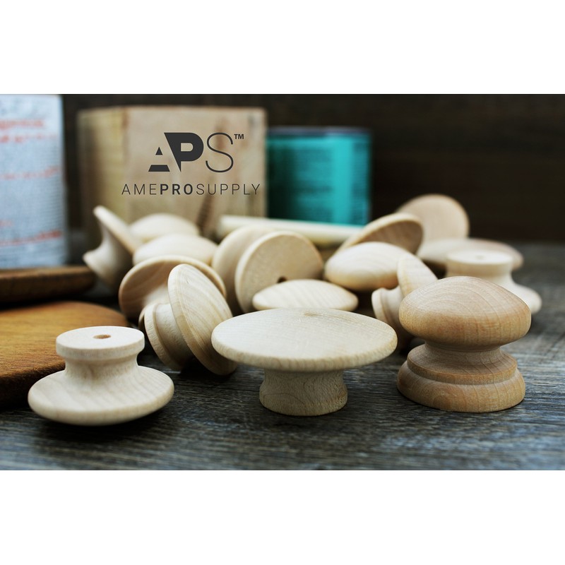 Wood knobs Extra Large 2 inch Big Wooden knob for