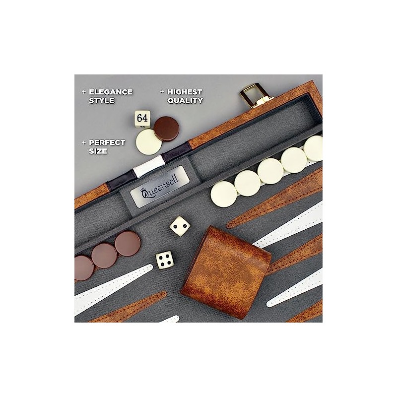 Large Backgammon Sets for Adults - Classic Board Games for