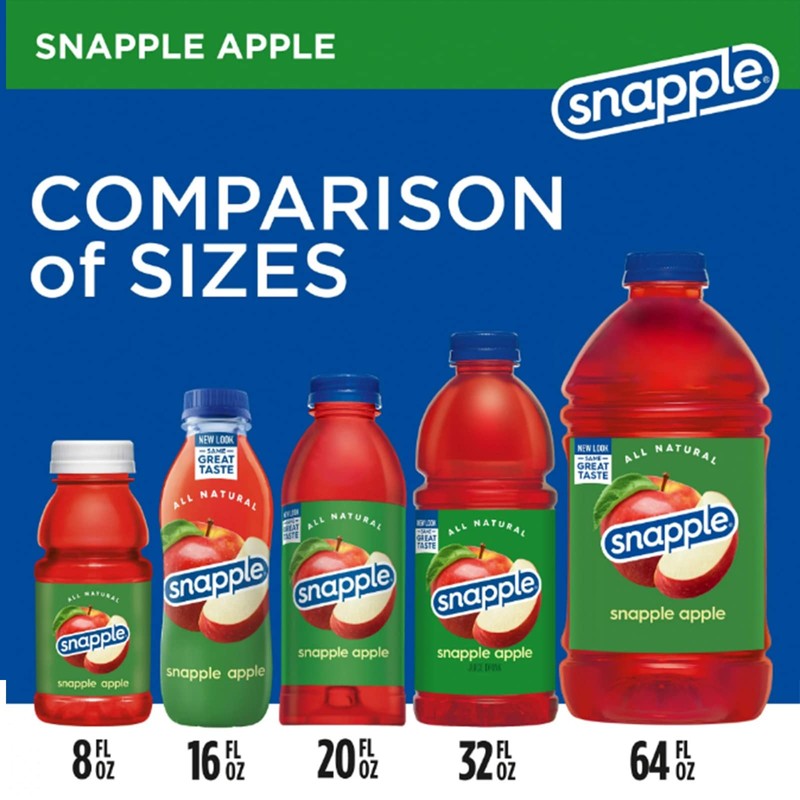 Snapple Apple All Natural Juice Drink Gluten Free 16 fl