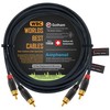 18 Foot RCA Cable Pair - Gotham GAC-4/1 (Black) Star-Quad