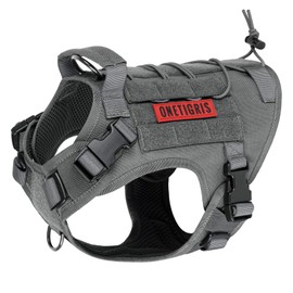 OneTigris Dog Harness, Breathable, Easy to Put on and Take Off, Adjustable Size, Pull Prevention, Won't Run, Molle Compatible, Nylon, For Walks, Training, Stylish