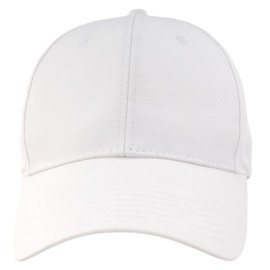XXL Oversized Cotton Baseball Hat for Large Heads – Deep Fit Big Tall Head Men's Golf Hat Structured Plain Blank Ball Cap White
