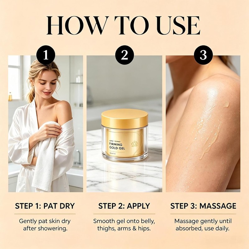 Cryo Thermo Gold Firming Gel, Cooling Warming Body Moisturizer (2pcs)