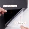 Finnez Blackout Window Privacy Film No Glue Necesary Static Cling,Anti-UV,Black