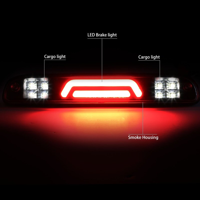 DNA MOTORING 3BL-FSPRAN99-3D-LED-BK-SM Black Housing 3D LED High Mount 3rd
