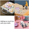 400 Pieces Dollhouse Miniatures Scene Model Mini Euros Play Prop
