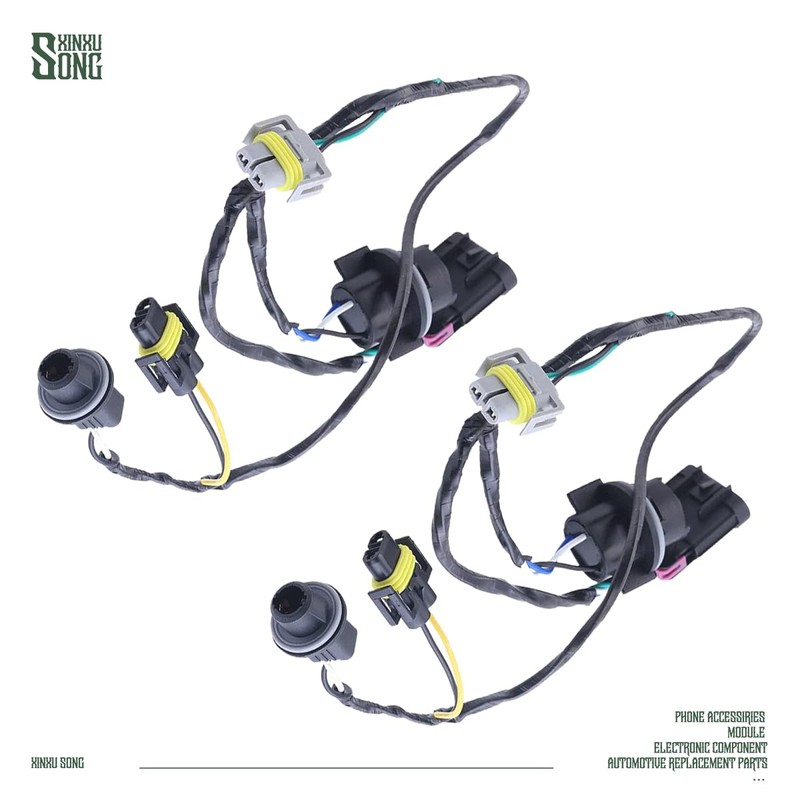 XINXUSONG 2pcs Headlight Wiring Harness 15930264 Headlamp Socket Wire 645-539