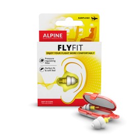 Alpine Alpine FlyFit Gehörschutz Ohrstöpsel für Flugzeuge - Regulieren den Luftdruck zur Vorbeugung von Trommelfellschmerzen - Weiche Filter für Reisen - Bequemes hypoallergenes Material - Wiederverwendbar