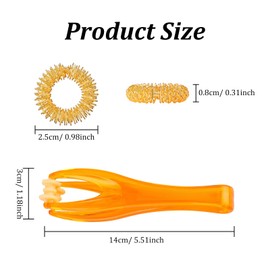 KASESSS 12 Pcs Acupressure Ring Set with 2 Pcs Finger Roller Massager, Acupressure Rings for Adults, Acupuncture Rings Reusable Spiky Sensory Finger Rings for Stress Relief Promoting Blood Circulation
