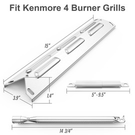Uniflasy Grill Parts for Kenmore 146.34611410 146.23679310 146.46372610 146.34461410 146.16142210 146.10016510 146.23673310 146.16198211 146.46366610 146.1001751 146.4636561(Stainless Steel)