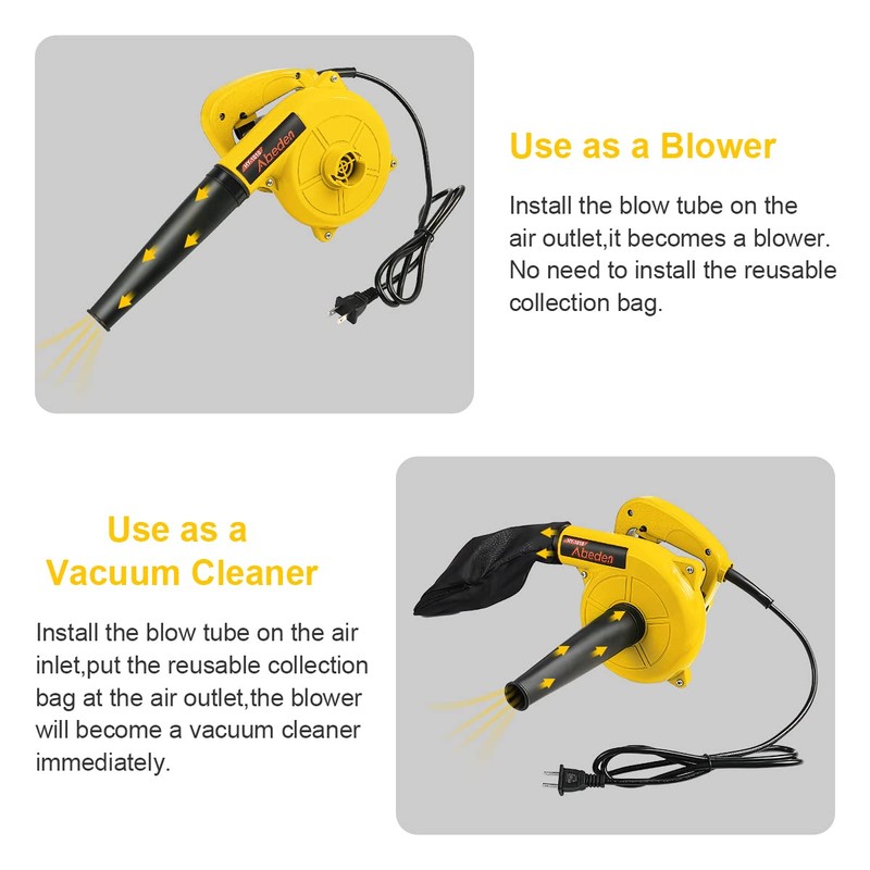 Corded Electric Leaf Blower,2 in 1 Small Handheld Lightweight Sweeper/Vacuum,110V