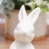 Veemoon Bunny Statue Ceramic White Rabbit Model Figurine Animal Decoration