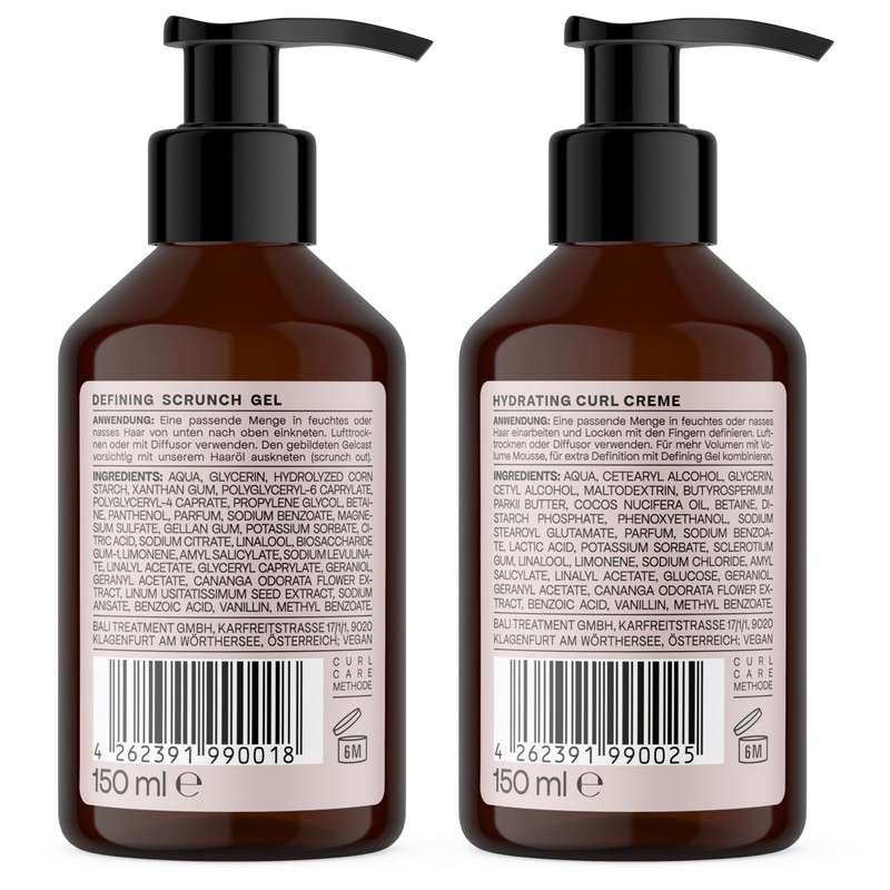 Bali Curls Curl Defining Set - Hydrating Curl Cream &