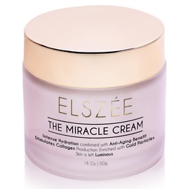 ELSZÉE The Miracle Cream - Anti-Aging Face & Neck Cream with Gold Particles | Intense Hydration & Wrinkle Repair | Plumping & Smoothing Formula for Luminous Skin | Luxury Skincare | 1.7 oz