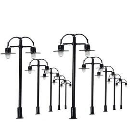 L333 10pcs Model Railway Lamppost lamp HO N 4.5cm 12V street lights model outdoor light model building kit