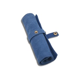 Funny live Cat Pencil Wrap Pencils Roll Holder, Cute Cat Pencil Pouch Bag Coloring Pencils Organizer Holder Colored Pen Paint Brush Storage Pouch (Blue)