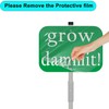 Grow Dammit Garden Signs with 28-inch metal stake, 10x7inch Metal
