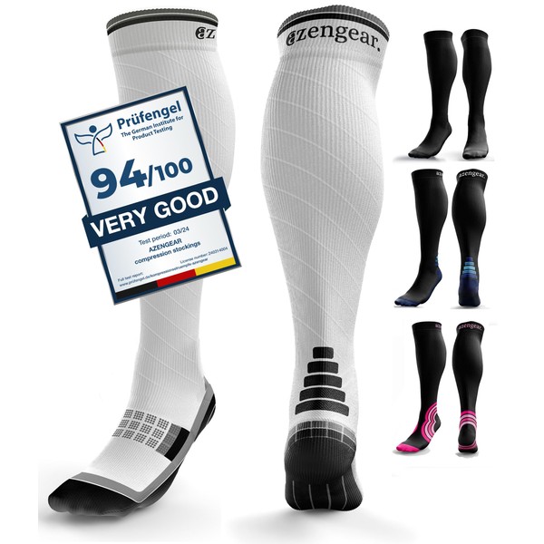 aZengear Compression Socks (20-30mmHg) Anti DVT Air Flying Knee-High Flight