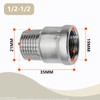 Bwintech 6 Pcs 1/2" Male to 1/2" Female BSP Thread