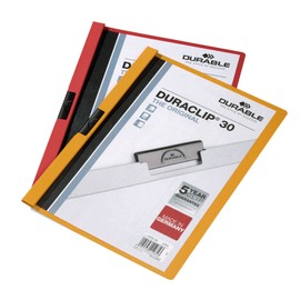 Durable Duraclip 2200/09 Clip File for 1-30 Sheets A4 - Orange