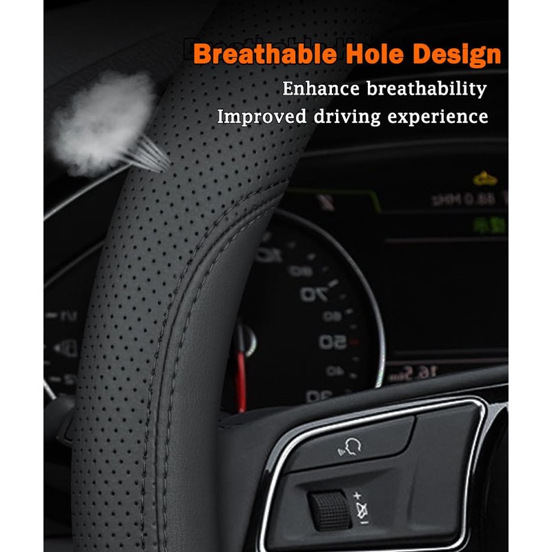 SZYUCHEN D-Shaped Steering Wheel Cover for Nissan Rogue Altima Sentra