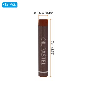 PATIKIL Brown Oil Pastels, 12Pcs Soft Oil Crayons Creamy Pastels Stick Art Supplies for Art Painting Drawing Blending Graffiti for Artists Beginners