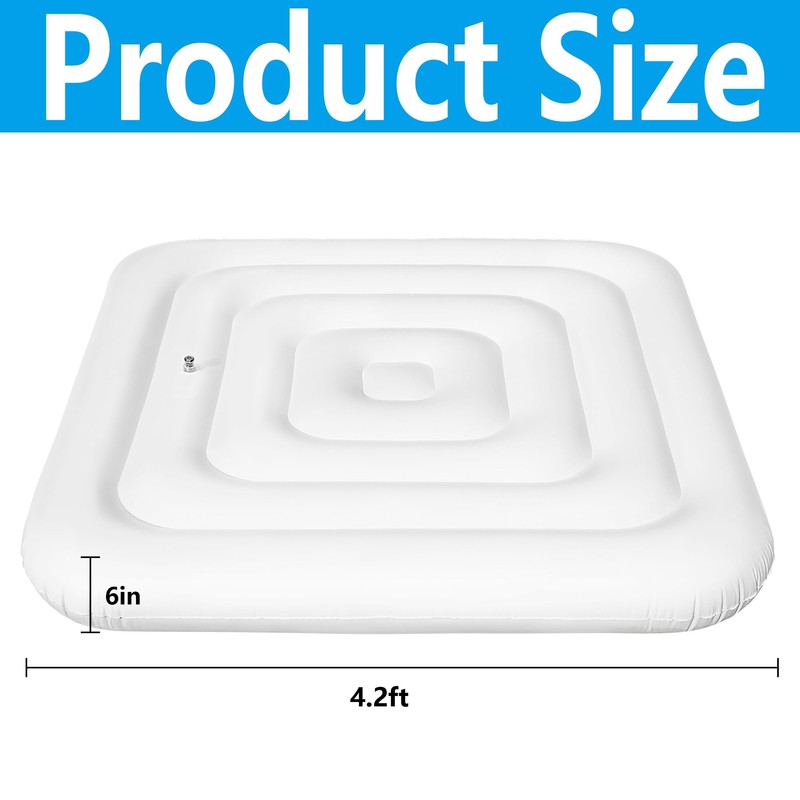 Tlswshsy 4.2Ft Inflatable Hot Tub Cover- Energy Saving Lid for