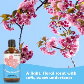 Holamay Cherry Blossom Fragrance Oil 3.4 fl.oz/100 ml, Floral Large Volume Essential Oil, Premium Fragrance Oil for Candle Soap Making, Diffuser Oil for Home