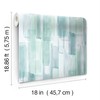 Mr. Kate RMK12316RL Watercolor Glass Peel and Stick Wallpaper, Blue,