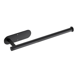 1 soporte para toallas de papel, acero inoxidable SUS304, color negro mate, para debajo del gabinete, autoadhesivo, para toallas de papel, soporte de 