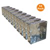 10 x Single Metal Back Box 25mm Flush Wall Pattress
