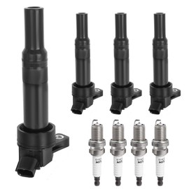 Ignition Coil Pack and Spark Plugs Kit fit for 1.8 2.0 L4 Hyundai Elantra GT Tucson, Kia Soul Forte Forte5 2012 2013 2014 2015 2016 2017 2018 2019 2020, UF651, Set of 4