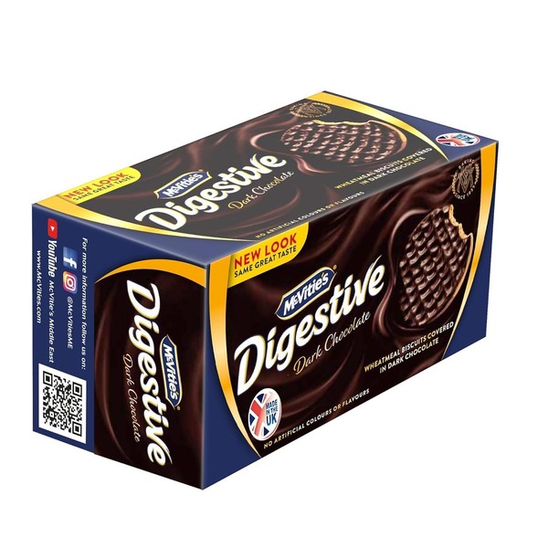 McVitie's Digestive - Galleta de chocolate oscuro, 7.05 oz