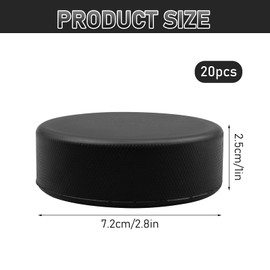 20 Pack Sport Ice Hockey Pucks with Reusable Mesh Bag,Soft Polyurethane Foam Hockey Pucks for Practicing and Classic Training, Diameter 3", Thickness 1", Black,Training Equipment Hockey Gifts