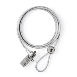 Nedis Laptop Locking Cable 1.8 m with Digit Lock, Silver
