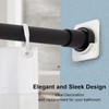 ICERO Adhesive Shower Curtain Rod Holder | No Drilling, Sticking