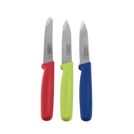 Farberware Professional Paring Knives, Set of 3, Green, Blue and Red