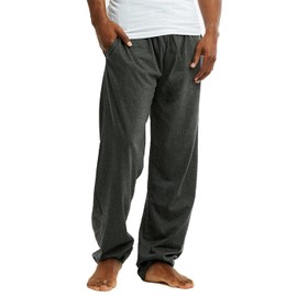 CYZ Comfortable Jersey Cotton Knit Pajama Lounge Sleep Pants -Charcoal-S