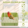 Automatic Bird Bath with Pump, Parrot Bathtub with Anti-Bite Cord