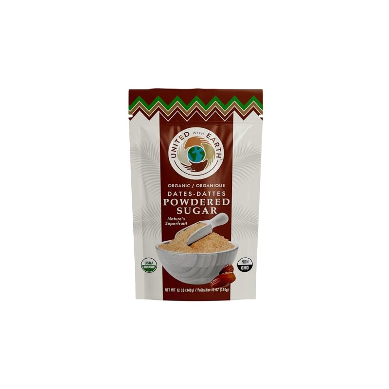 United With Earth Organic Date Powdered Sugar - 12oz (2-Pack)