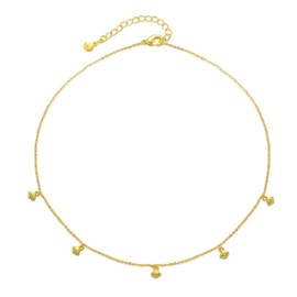 MRSXIA Clam Shell Choker Necklace for Women Gold Dangle Drop 18K Gold Filled Dainty Chain Simple Beach Jewelry