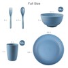 Shopwithgreen Wheat Straw Dinnerware Sets, 20 PCS Microwave Unbreakable Plates