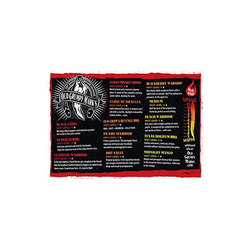 Old Grumpy Marks, Ultimate Warrior, Habanero Pepper, Hot Sauce, 5