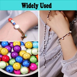 Pack of 200 Reflective Beads, Embroidery Magic Pearls, Magic Beads, 3D Acrylic Beads for Jewellery Making, Miracle Beads, Magic Pearls, Reflective Beads (8 mm - 200 Pieces)