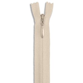 6 Inch Nylon Invisible Zipper for Sewing, DIY Crafts Dresses Skirts Pillows - Conceal Nylon Coil Zipper for Tailoring and Home Decor (Beige)