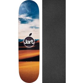 Jart Skateboards Orange Skateboard Deck - 8" x 31.85" with Black Magic Black Griptape - Bundle of 2 Items