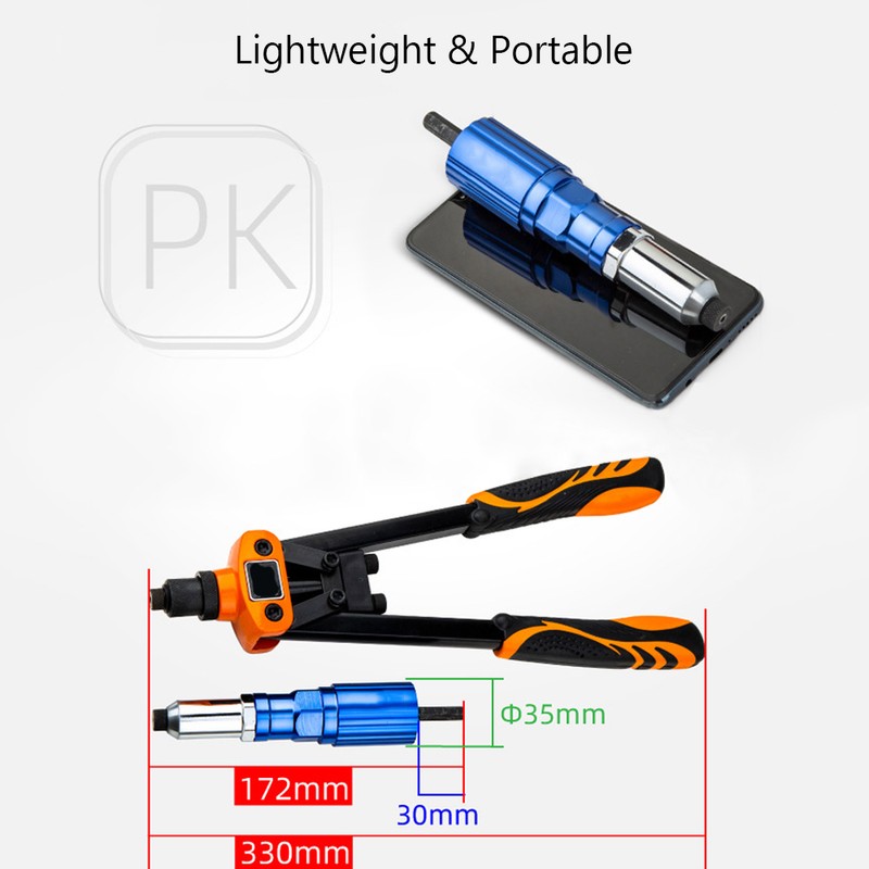 Rivet Gun Adapter for Electric Drill Cordless Riveting Tool with
