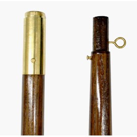 US Flag Factory Indoor Flag Pole Wood Flagpole - AMERICAN Hardwood (8 FT)